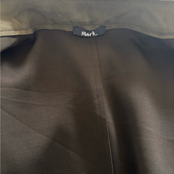 Mark. Army Green Suede Trench Coat. Sz Small - Picture 8 of 14